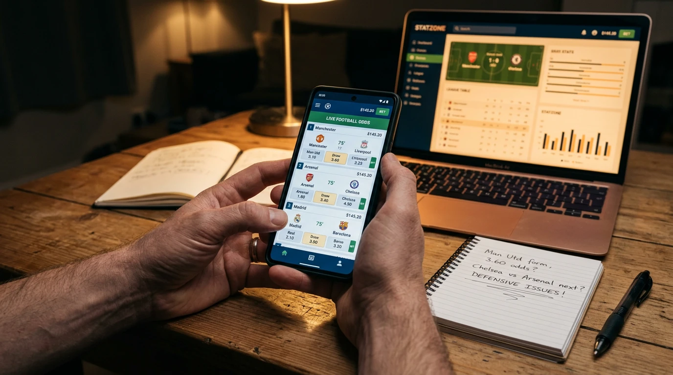Pantalla de operador de apuestas mostrando cuotas de un partido de la Serie A