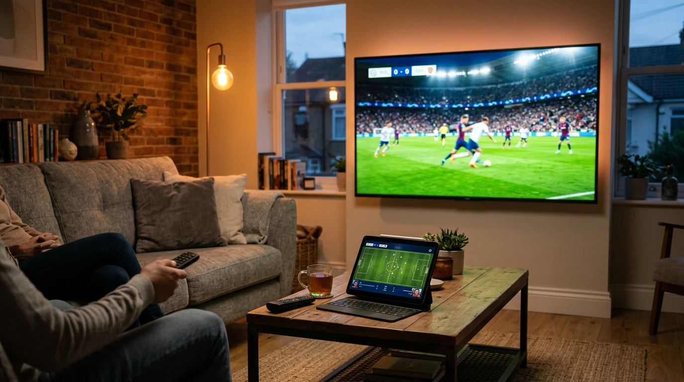 Pantalla mostrando un partido de Serie A en streaming con opciones de apuestas en directo